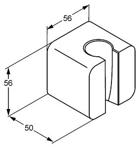 Держатель ручного душа Kludi A-QA хром 655510500 Держатель ручного душа Kludi A-QA хром 655510500, 2