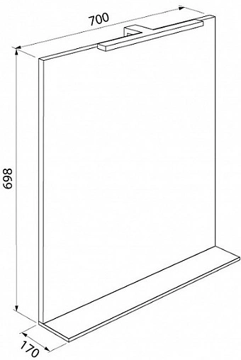 Зеркало с подсветкой IDDIS Custo 70 белый CUS70W0i98