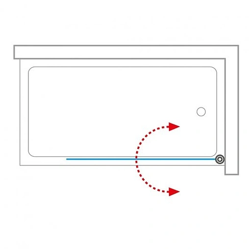 Шторка на ванну 800мм прозрачное стекло Roltechnik TV⅛00 706-8000000-00-02