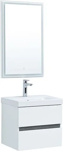 Тумба-умывальник подвесная Aquanet Беркли 50 белый/дуб рошелье 00254288+S-UM-MOD50/1