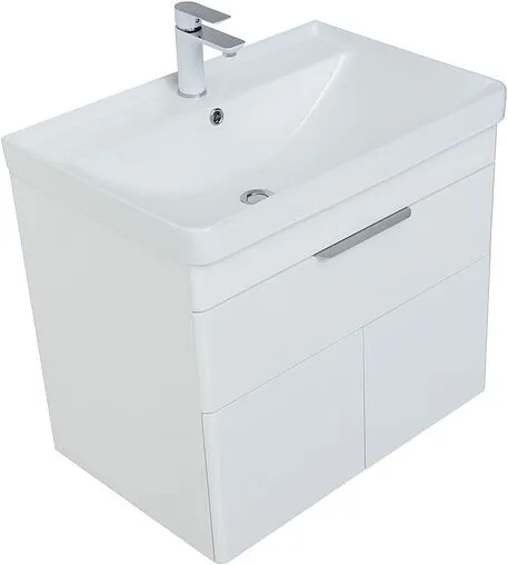 Тумба-умывальник Aquanet Ирис new 70 белый глянец 00310149+