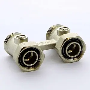 Узел нижнего подключения радиатора прямой ¾&quot;ек x ¾&quot;ек Tiemme 3390001, 1