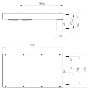 Лейка верхнего душа Bossini York хром I00550.030, 2