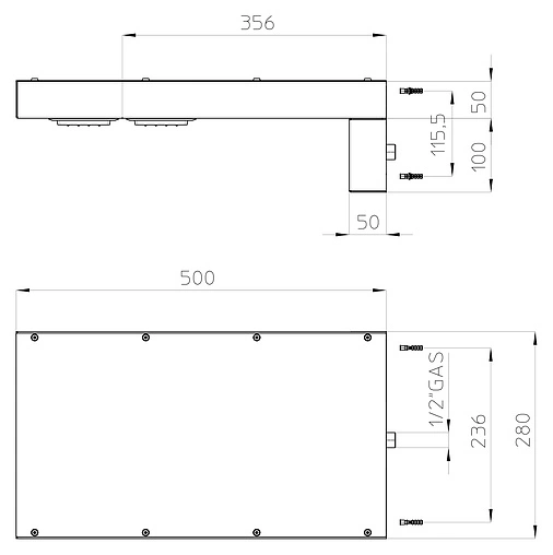 Лейка верхнего душа Bossini York хром I00550.030