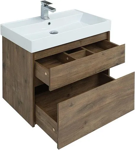 Тумба под умывальник подвесная Aquanet Nova Lite 75 дуб рустикальный 00249515