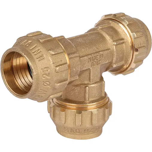 Тройник компрессионный соединительный 25мм x 25мм x 25мм Tiemme 3400021