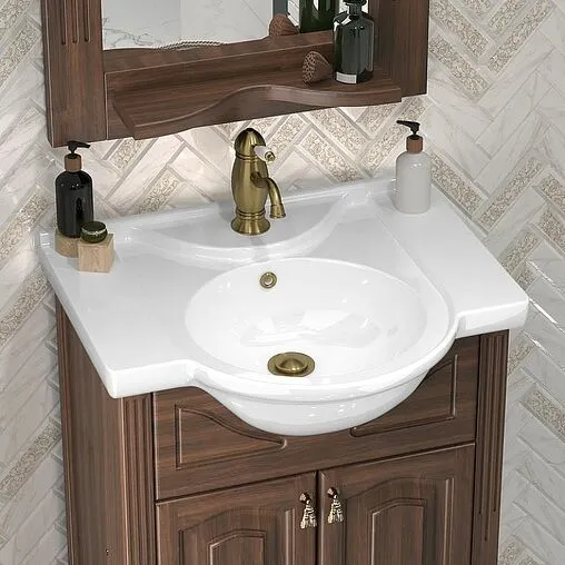 Тумба под умывальник напольный Opadiris Риспекто 55 орех антикварный 00-00005752