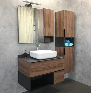 Шкаф-пенал подвесной Comforty Штутгарт 40 дуб тёмно-коричневый 00004151544CF, 4