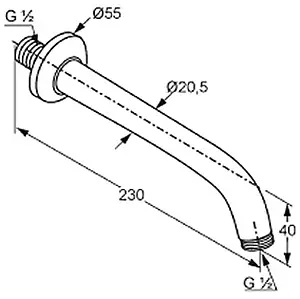 Держатель верхнего душа на стену Kludi Freshline хром 6235405-00 Держатель верхнего душа на стену Kludi Freshline хром 6235405-00, 2
