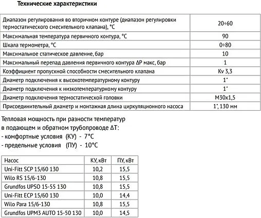 Узел насосно-смесительный с насосом ECP 25/60 130 Uni-fitt Solomix Mini 474E1100