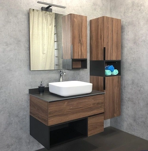 Шкаф-пенал подвесной Comforty Штутгарт 40 дуб тёмно-коричневый 00004151544CF Шкаф-пенал подвесной Comforty Штутгарт 40 дуб тёмно-коричневый 00004151544CF