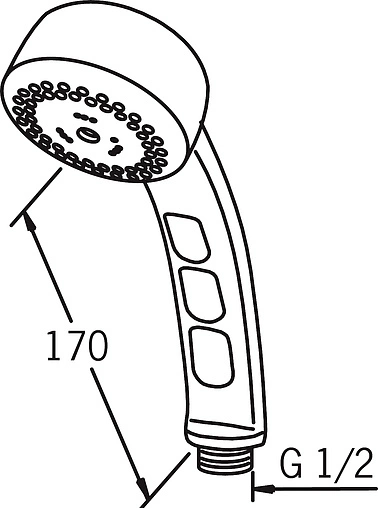 Лейка ручного душа Oras Sensiva хром 242010