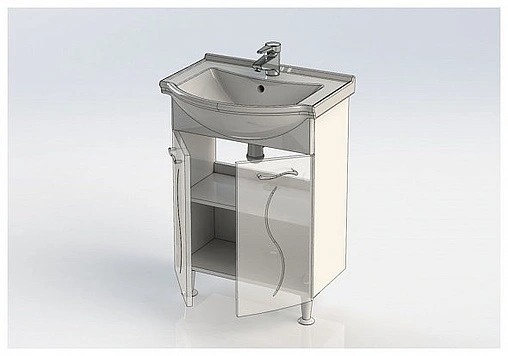 Тумба под умывальник напольная Aquanet Моника 60 белый 00186769 Тумба под умывальник напольная Aquanet Моника 60 белый 00186769