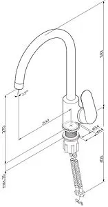 Смеситель для кухни Am.Pm Like хром F8007100, 2