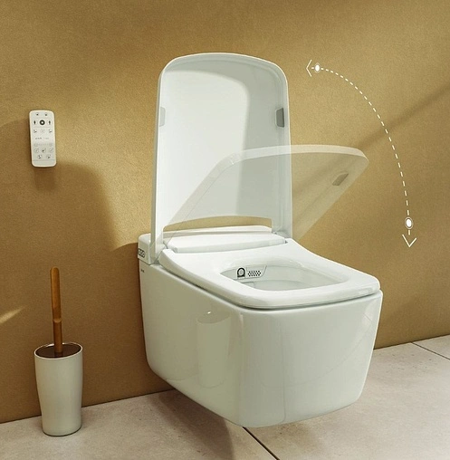 Умный унитаз-биде подвесной безободковый VitrA V-Care Prime Rim-Ex белый 7231B403-6216