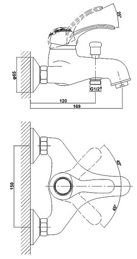 Смеситель для ванны Gross Aqua Arabic Bronze бронза 2540516BRL Смеситель для ванны Gross Aqua Arabic Bronze бронза 2540516BRL