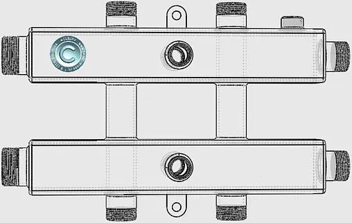 Коллектор распределительный 3 контура 1¼&quot;н x 1&quot;н Север-КМ3 1925021