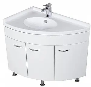 Тумба-умывальник напольная Aquanet Корнер 89 L белый 00158824+00158988, 5