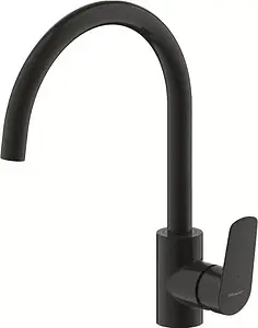 Смеситель для кухни Bravat Rhein чёрный матовый F7429564BW-ENG, 1