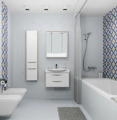 Тумба под умывальник подвесная Aquaton Инфинити 76 белый/ясень коимбра 1A192001IFSC0