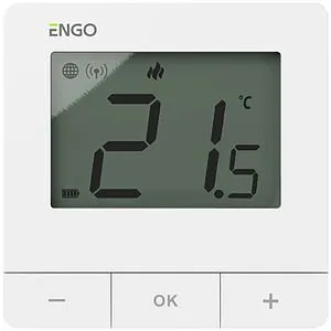 Беспроводной комнатный терморегулятор ZigBee/868MHz ENGO белый E25-BATW, 1