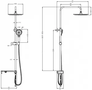 Душевая система без смесителя Lemark хром LM8810C Душевая система без смесителя Lemark хром LM8810C, 2