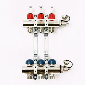 Группа коллекторная с расходомерами 3 отвода 1&quot;в/в x ¾&quot;ек Uni-fitt 440E4303, 1