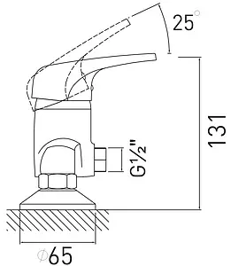 Смеситель для душа Gross Aqua Optima хром 5525511C, 2