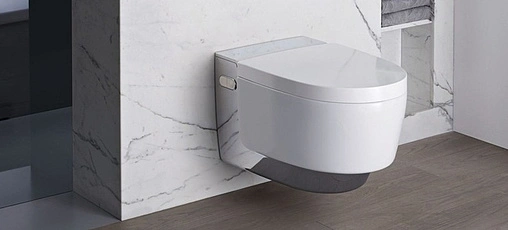 Умный унитаз-биде подвесной безободковый Geberit AquaClean mera comfort белый/хром 146.214.21.1 Умный унитаз-биде подвесной безободковый Geberit AquaClean mera comfort белый/хром 146.214.21.1