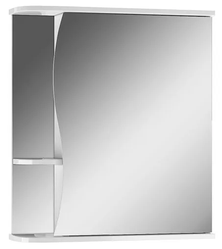Шкаф-зеркало Айсберг Волна 1-60 R белый DA1035HZ