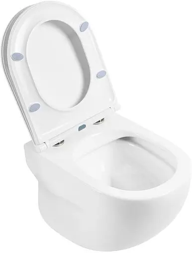 Комплект 5 в 1 BelBagno Onda BB066CHR/BB870SC/BB002-80/BB014-SR-BIANCO с кнопкой белый глянцевый