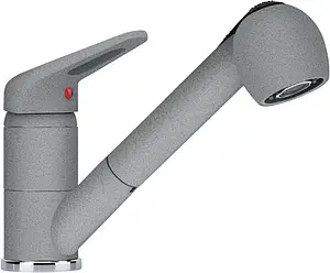 Смеситель для кухни с выдвижным изливом Franke Novara Plus pull-out серый камень 115.0470.670 Смеситель для кухни с выдвижным изливом Franke Novara Plus pull-out серый камень 115.0470.670, 1