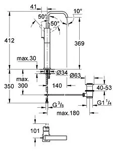 Смеситель для раковины Grohe Allure хром 32249000 Смеситель для раковины Grohe Allure хром 32249000, 2