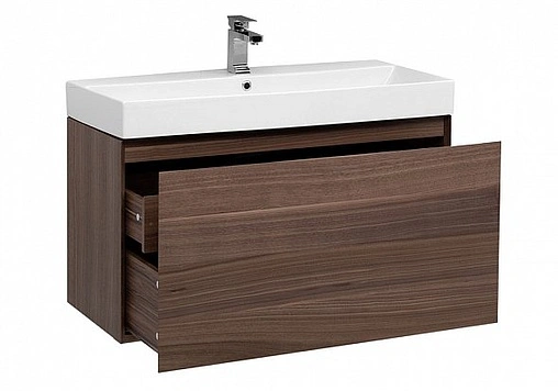Тумба под умывальник подвесная Aquanet Нью-Йорк 100 орех 00203949