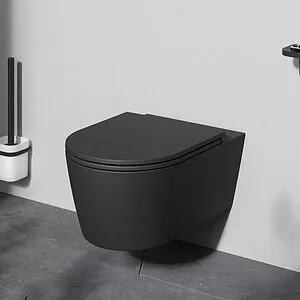 Унитаз подвесной безободковый Am.Pm Func FlashClean черный матовый C8F1701MBSC Унитаз подвесной безободковый Am.Pm Func FlashClean черный матовый C8F1701MBSC, 3