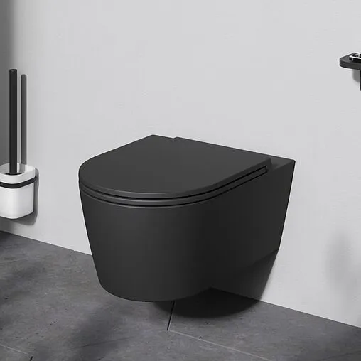 Унитаз подвесной безободковый Am.Pm Func FlashClean черный матовый C8F1701MBSC