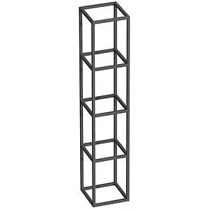 Полка четырехъярусная Cezares Cadro 30х160 чёрный матовый/белый CADRO-30/30/160-4C-SO-MET-ST, 4