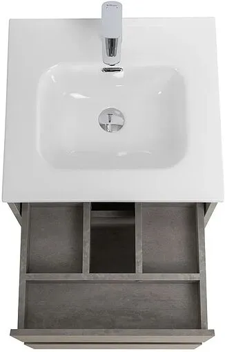 Тумба-умывальник подвесная BelBagno KRAFT 50 Cemento Grigio KRAFT-500-2C-SO-CG+BB500ETL