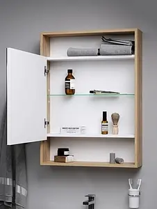 Шкаф-зеркало Aqwella City 50 дуб канадский SIT0405DK, 4