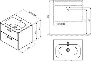 Тумба-умывальник подвесная Ravak SD Chrome II 70 белый X000001745+ Тумба-умывальник подвесная Ravak SD Chrome II 70 белый X000001745+, 2