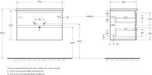 Тумба под умывальник подвесная BelBagno ALBANO 80 Rovere Rustico ALBANO-800-2C-SO-RR, 2