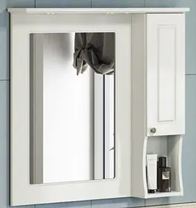 Шкаф-зеркало Comforty Палермо 80 R белый 00004139246CF Шкаф-зеркало Comforty Палермо 80 R белый 00004139246CF, 1