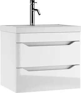 Тумба-умывальник подвесная Айсберг Ева 60 белый DA5914T+4670142930044, 1