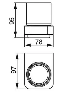 Стакан Aquanet хром 5784 Стакан Aquanet хром 5784, 2