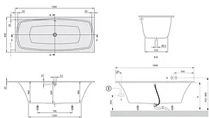 Ванна квариловая Villeroy&Boch My Art 180x80 альпийский белый UBQ180MYA2V-01 Ванна квариловая Villeroy&Boch My Art 180x80 альпийский белый UBQ180MYA2V-01, 2