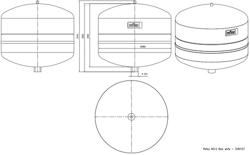 Расширительный бак Reflex NG 12л 6 бар 7240107