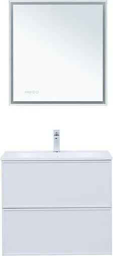 Тумба-умывальник Aquanet Арт 75 белый матовый 00313255+00318925