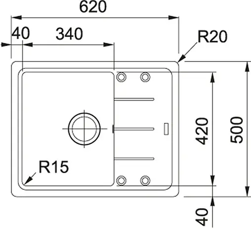 Мойка кухонная Franke Basis BFG 611-62 миндаль 114.0313.334