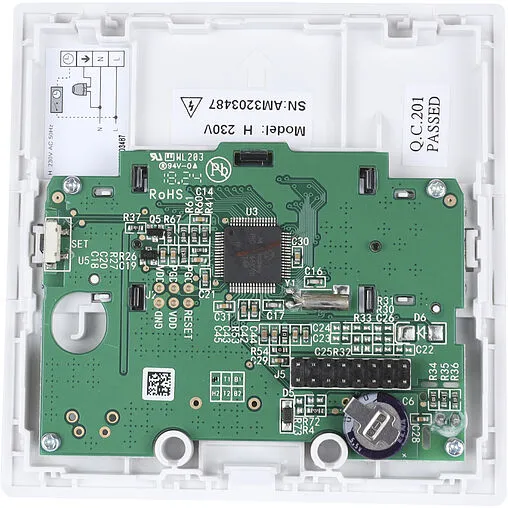 Проводной комнатный терморегулятор НЗ 230В Rehau Nea H белый 13362301001