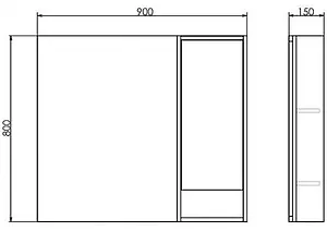 Шкаф-зеркало Comforty Гамбург 90 белый/дуб сонома 00004142227CF, 2